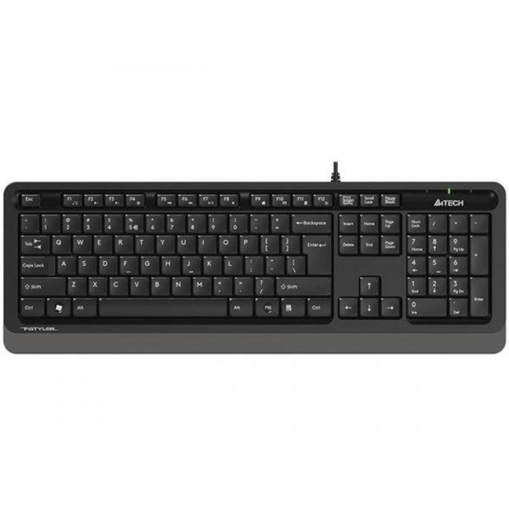 Tastatura A4Tech Fstyler USB Negru/Gri, FK10 Grey